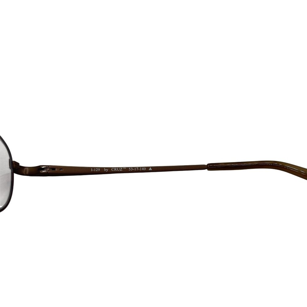 CRUZ EYEWEAR I-129 53/17/140 TITANIUM BROWN FLEX HINGE EYEGLASSES - Picture 4 of 5